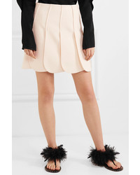 Valentino Scalloped Wool And De Poudre Mini Skirt