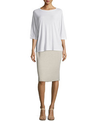 Eileen Fisher Washable Wool Crepe Pencil Skirt Petite