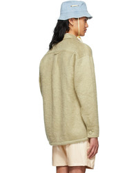 Tanner Fletcher Green Frankie Mohair Shirt Jacket