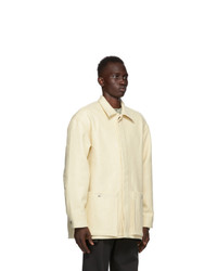Uniforme Paris Off White Wool Patched Overshirt Jacket