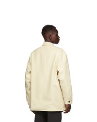 Uniforme Paris Off White Wool Patched Overshirt Jacket