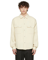 Frame Off White Woven Shirt Jacket