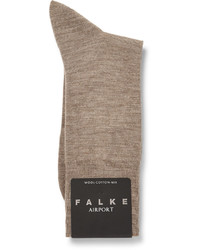 Falke Airport Mlange Wool And Cotton Blend Socks