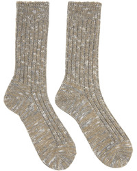 Undercover Beige Wool Mixed Socks