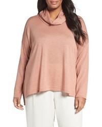 Eileen Fisher Plus Size Cowl Neck Ultrafine Merino Wool Sweater