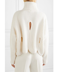 Antonio Berardi Cutout Wool And Cashmere Blend Turtleneck Sweater
