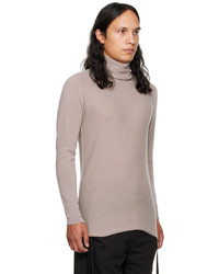 Label Under Construction Gray Arched Turtleneck Sweater
