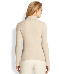 Armani Collezioni Rib Knit Turtleneck Sweater