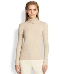 Armani Collezioni Rib Knit Turtleneck Sweater