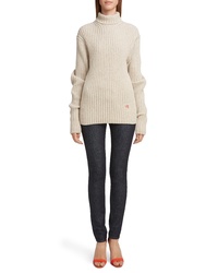 Victoria Beckham Ribbed Wool Turtleneck Sweater