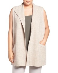Eileen Fisher Boiled Wool Funnel Neck Vest