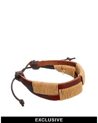 Reclaimed Vintage Woven Leather Bracelet
