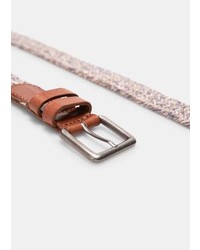 Mango Outlet Leather Appliqu Braided Belt