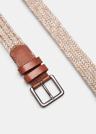 Mango Outlet Leather Appliqu Braided Belt, $29 | Mango | Lookastic