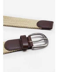 Mango Man Leather Appliqu Braided Belt, $13 | Mango | Lookastic