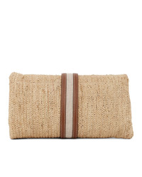 MARK CROSS Beige And Brown Sylvette Clutch