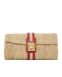 MARK CROSS Beige And Red Sylvette Clutch