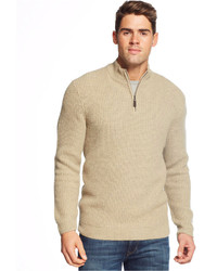 Tasso Elba Alpaca Wool Blend Quarter Zip Sweater
