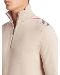 Burberry Farnborough Merino Wool Half Zip Sweater