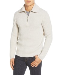 Nn07 Holger 6336 Slim Fit Half Zip Wool Sweater