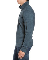 Jeremiah Lance Herringbone Zip Mock Neck Sweater