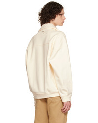 Wooyoungmi Off White Half Zip Sweatshirt