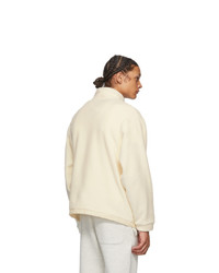 Essentials Off White Polar Fleece Sweater