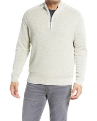 Tommy Bahama Sandover Regular Fit Half Zip Cotton Pullover In French Clay At Nordstrom