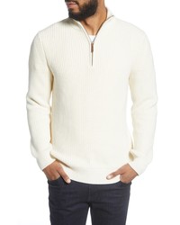 Goodlife Slim Fit Quarter Zip Ribbed Sweater