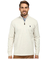 U.S. Polo Assn. Sueded Jersey 14 Zip Mock Neck Pullover