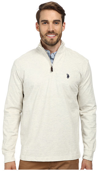 U.S. Polo Assn. Sueded Jersey 14 Zip Mock Neck Pullover | Where to buy ...