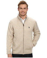 U.S. Polo Assn. Full Zip Mohair Sweater