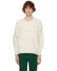 Homme Plissé Issey Miyake Off White Monthly Color March Zip Up Cardigan
