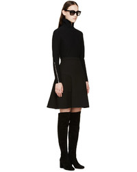 Giambattista Valli Black A Line Silk Skirt