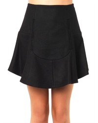 Carven Compact Wool Flared Skirt