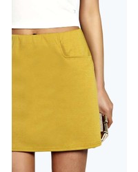 Boohoo Gracie A Line Pocket Front Mini Skirt