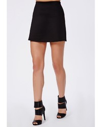 Missguided Lubiana Black A Line Mini Skirt