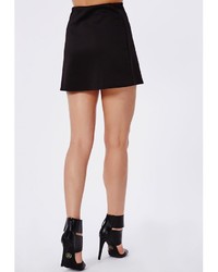 Missguided Lubiana Black A Line Mini Skirt