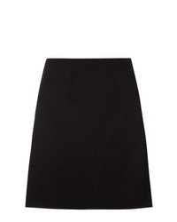 New Look Black Wrap A Line Mini Skirt