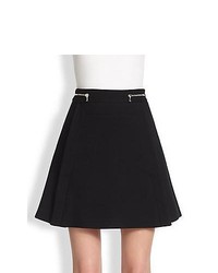 Proenza Schouler Zip Accented A Line Mini Skirt Black