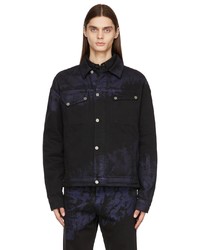 Black Acid Wash Denim Jacket