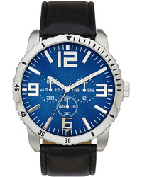 Black and Blue Leather Watch