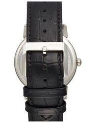 Hugo Boss Boss Round Leather Strap Watch 40mm
