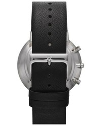 Skagen Chronograph Leather Strap Watch 40mm
