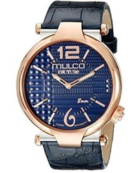 Mulco Mw5 3183 044 Couture Slim Analog Display Swiss Quartz Blue Watch
