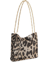 Paco Rabanne Icon Leopard Print Chainmail Shoulder Bag