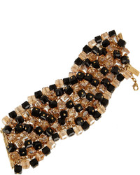 Etro Gold Plated Bead And Swarovski Crystal Bracelet