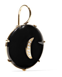 Andrea Fohrman 14 Karat Gold Onyx And Diamond Earrings