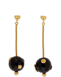 Marni Black And Gold Pendant Earrings