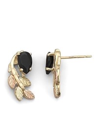 Black Hills Gold Onyx Swirl Earrings